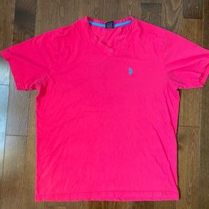 U.S. Polo Assn. 100% cotton t-shirt in hot pink, L